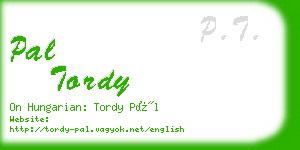 pal tordy business card
